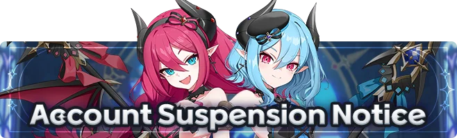 [Notice] 11/5(Wed) Account Suspension Notice